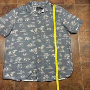 Pendleton Blue and White Tropical Print Men's Shirt